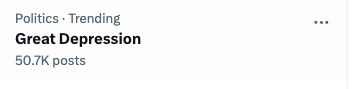 GREAT DEPRESSION TRENDING HARD
