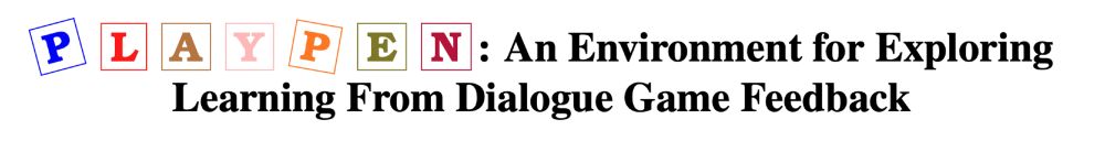 Title of the paper, with a colourful "playpen" logo
