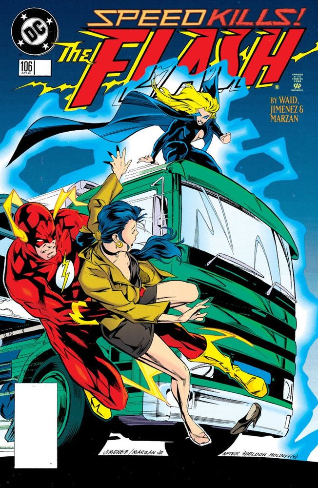 Cover of The Flash #106 by Oscar Jimenez