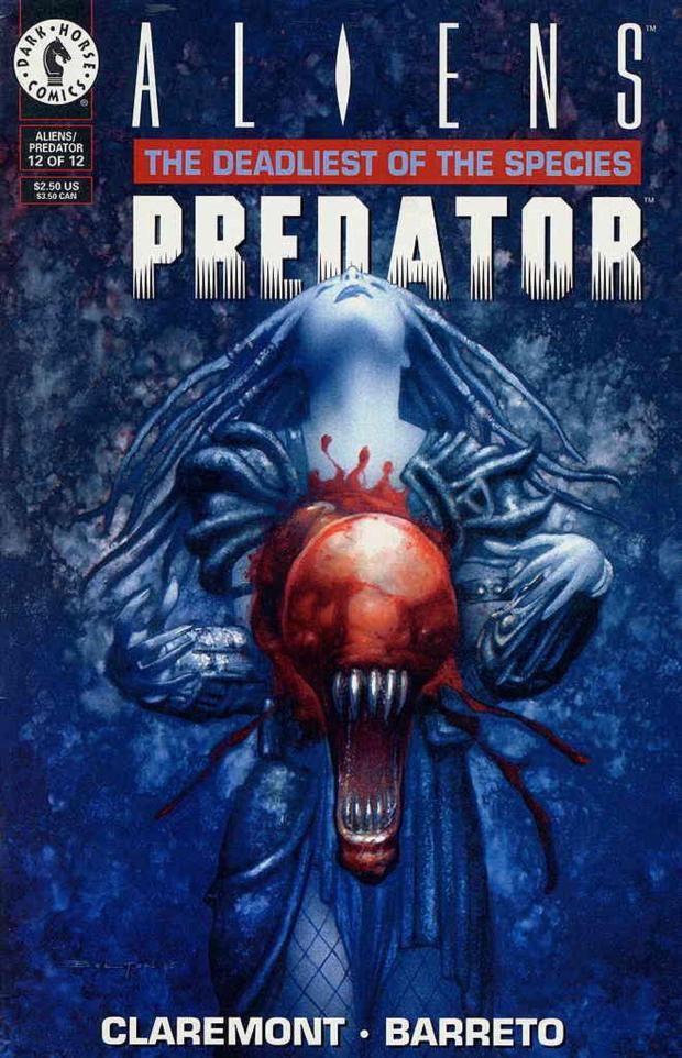 Cover of Aliens/Predator: The Deadliest of the Species #12 by John Bolton