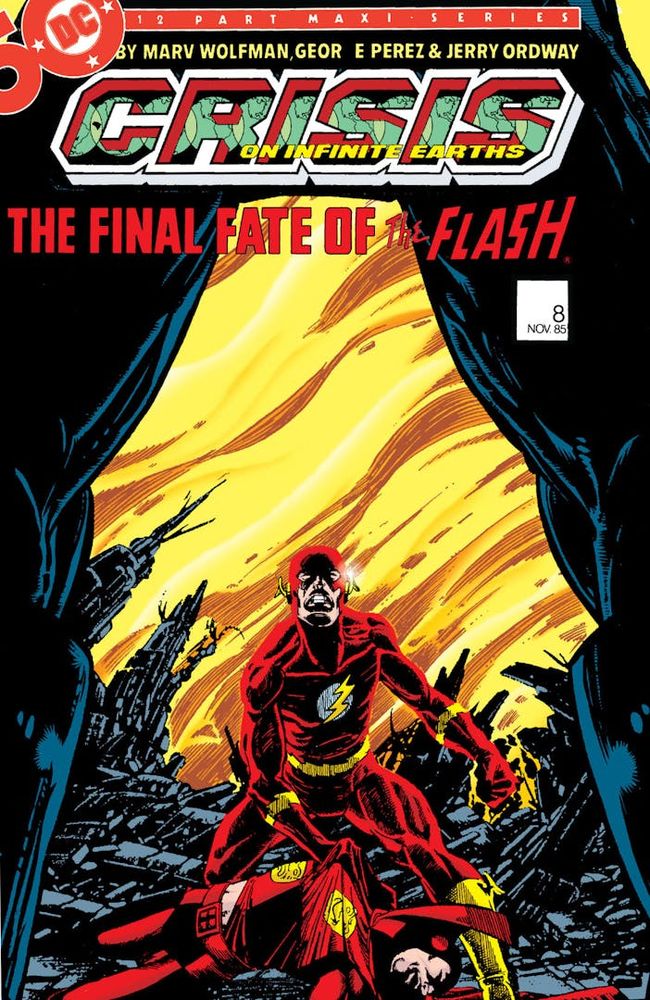 Cover of Crisis on Infinite Earths #8 by George Pérez