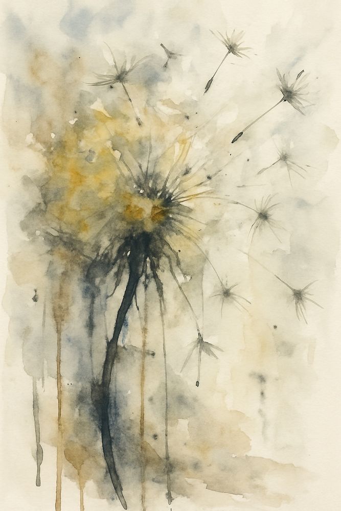 “Seeds of Silence” distills the fleeting moment when a dandelion begins to disintegrate into the air—yet here, the softness of nature is haunted by an undercurrent of quiet sorrow. Painted with loose, blurred strokes in muted yellows, grays, and ivory, the central form of the dandelion is both recognizable and unraveling. Its seed head seems to pulse and tremble, dissolving into streaks of ink, like memories drifting into the subconscious. Abstract threads extend like breath or whispered thought, against a pale, misty backdrop. It’s not simply a plant—but a moment, suspended, of fragility, loss, and invisible motion.”

Art copyright ©Yves Broeckx
This is a digital artpiece created on iPad Pro with Apple Pencil