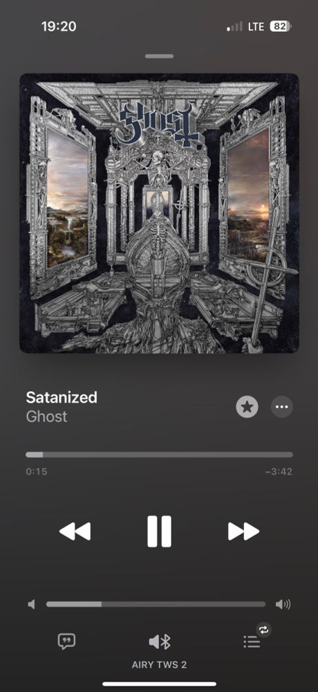 Screenshot: Albumcover Ghost - Skeletà, jetzt gespielter Song: Satanized