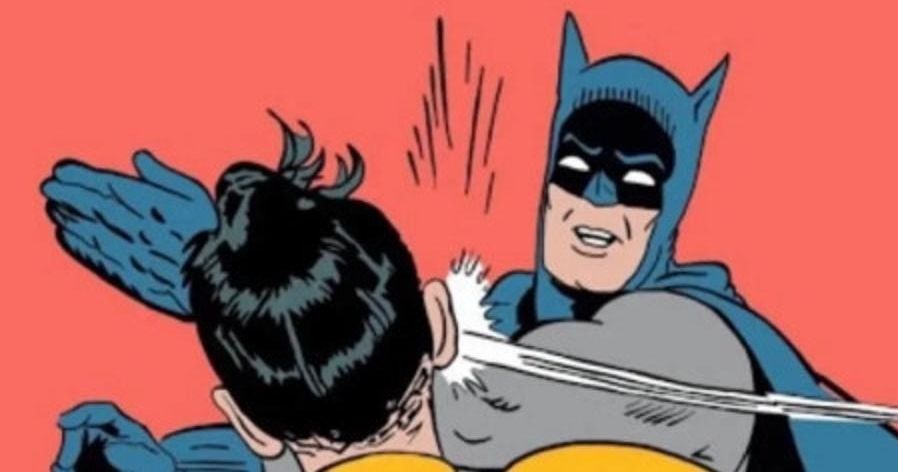 Le dessin de la fameuse gifle de Batman.