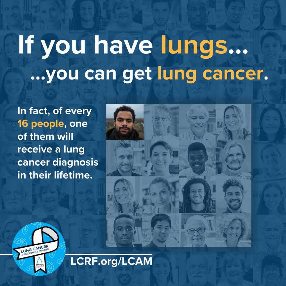 Graphic titled "If you have lungs, you can get lung cancer." 