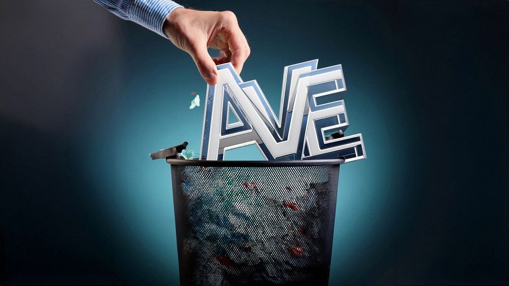 AVE being dropped in bin