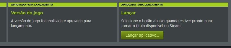 Aviso do Steam falando que o jogo está pronto para ser lançado 

Steam notification saying the game os ready for release 