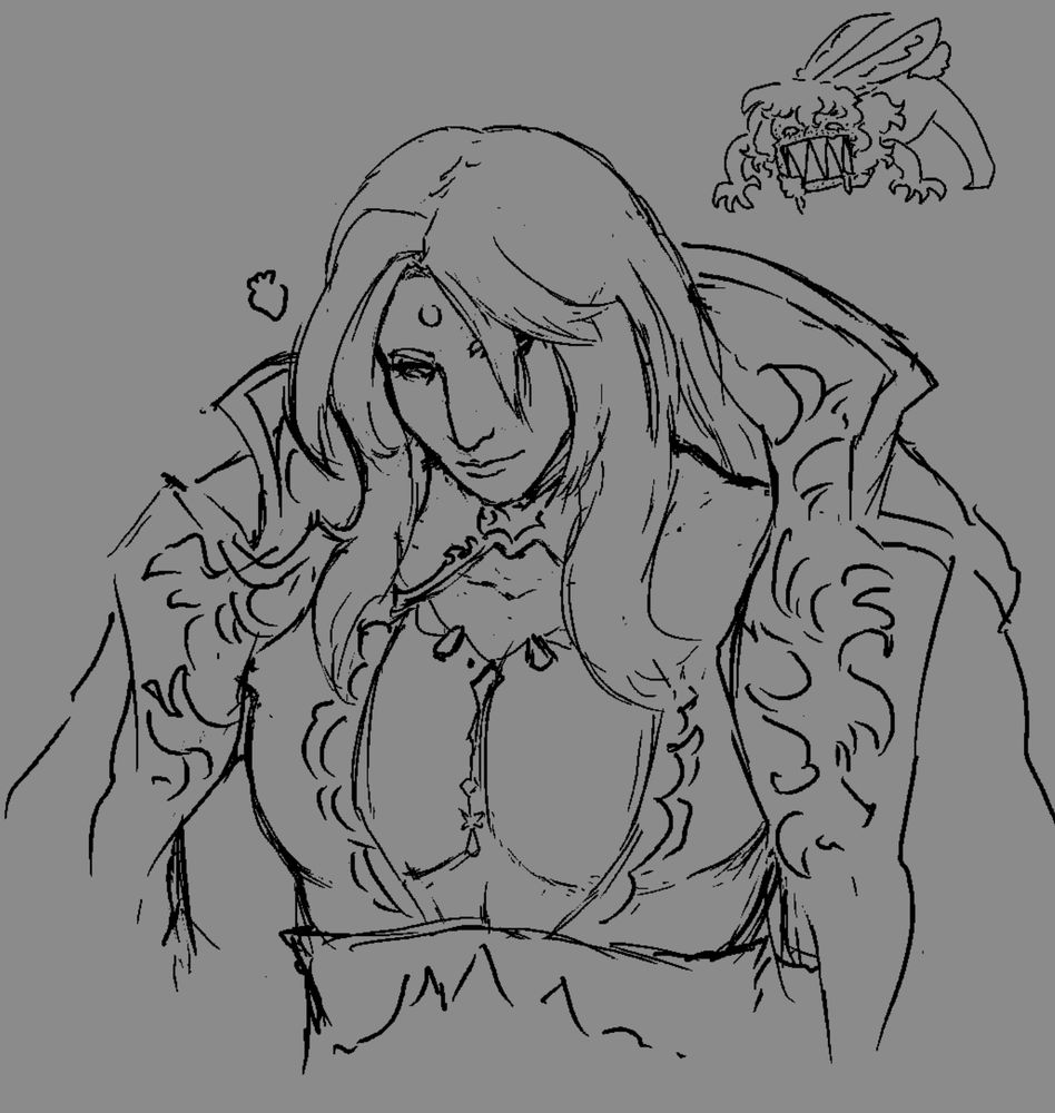 Zenos from FF14 in an outfit that emphasizes his big naturals.