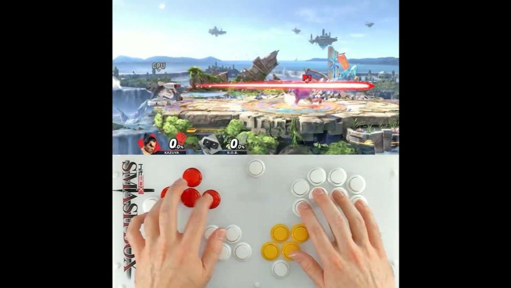 Crouchdash through projectiles on Smash Box #HBSmashBox #HowToSmashBox #SSBU #SSBU_Kazuya