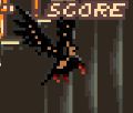 glitched out crow sprite in Castlevania: Dracula X
