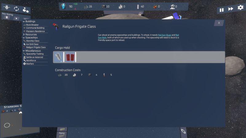 A preview of the new in-game encyclopedia for Asteroid Colony