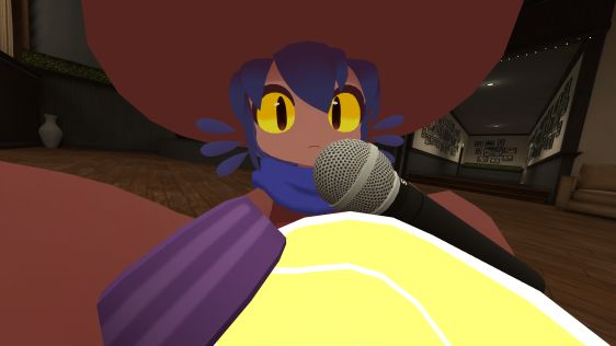 Niko from OneShot holding a microphone!