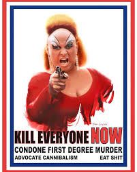 Infamous drag queen Divine advocating for a politics from first principles 