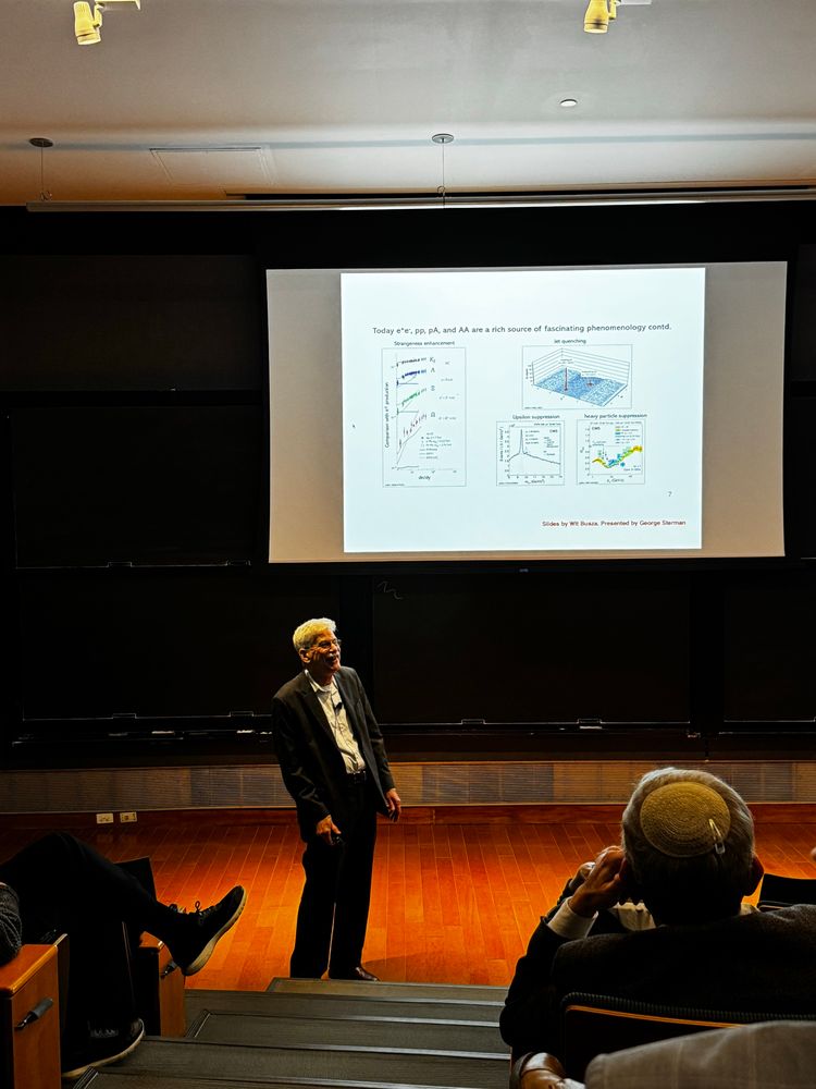 George Sterman giving a presentation at the Simons center for geometry and physics