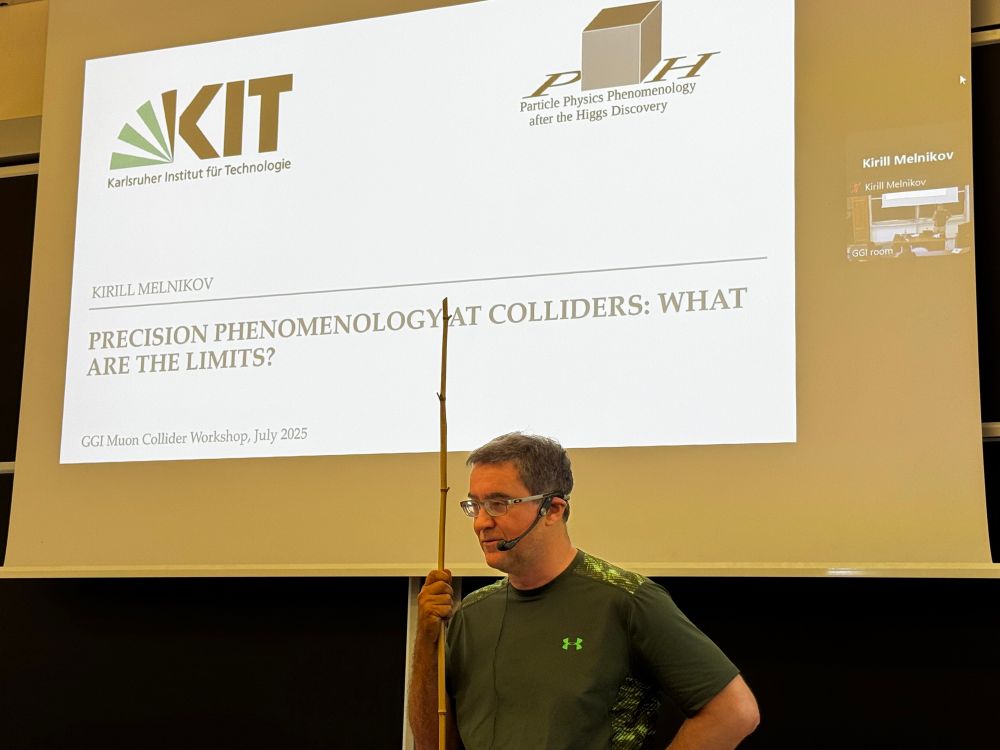 Kirill Melnikov giving a talk at GGI