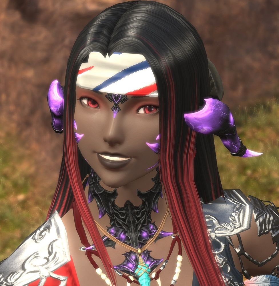 A close up of a more updated version of Taliya: better lightning and now with levin on the tips of her black scales