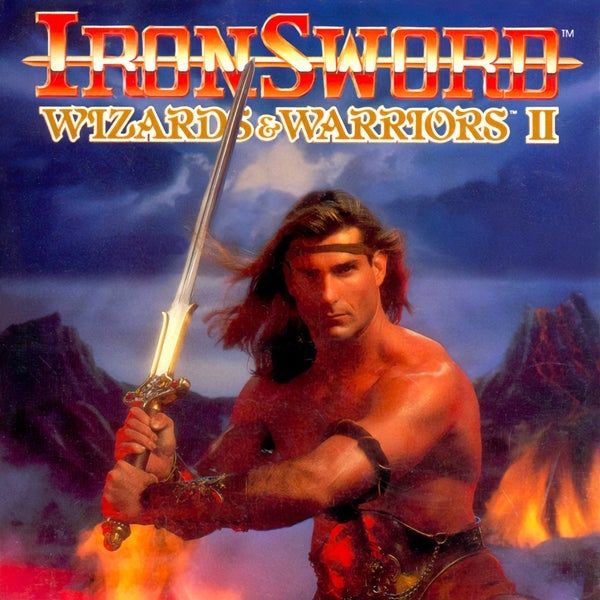 The cover of "Ironsword: Wizards & Warriors II" for the NES featuring the man, the myth, the legend: Fabio.
