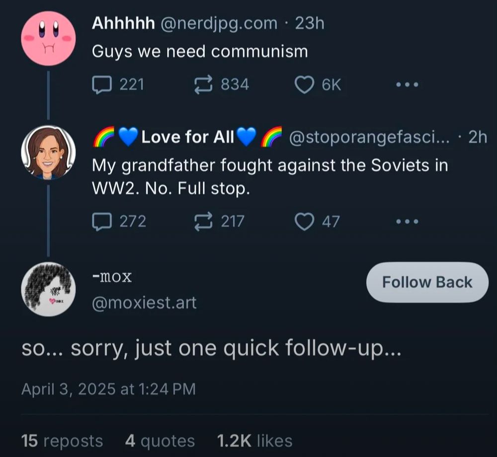 "My grandfather fought against the soviets in WWII."