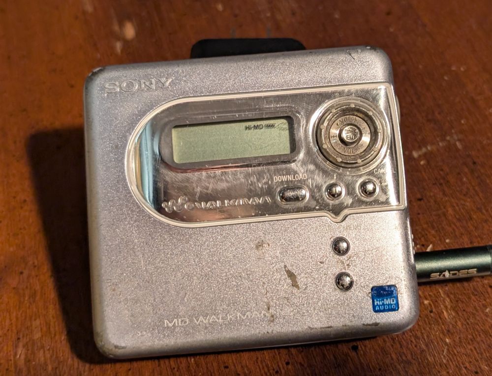 A Sony mini disc walkman, still working.