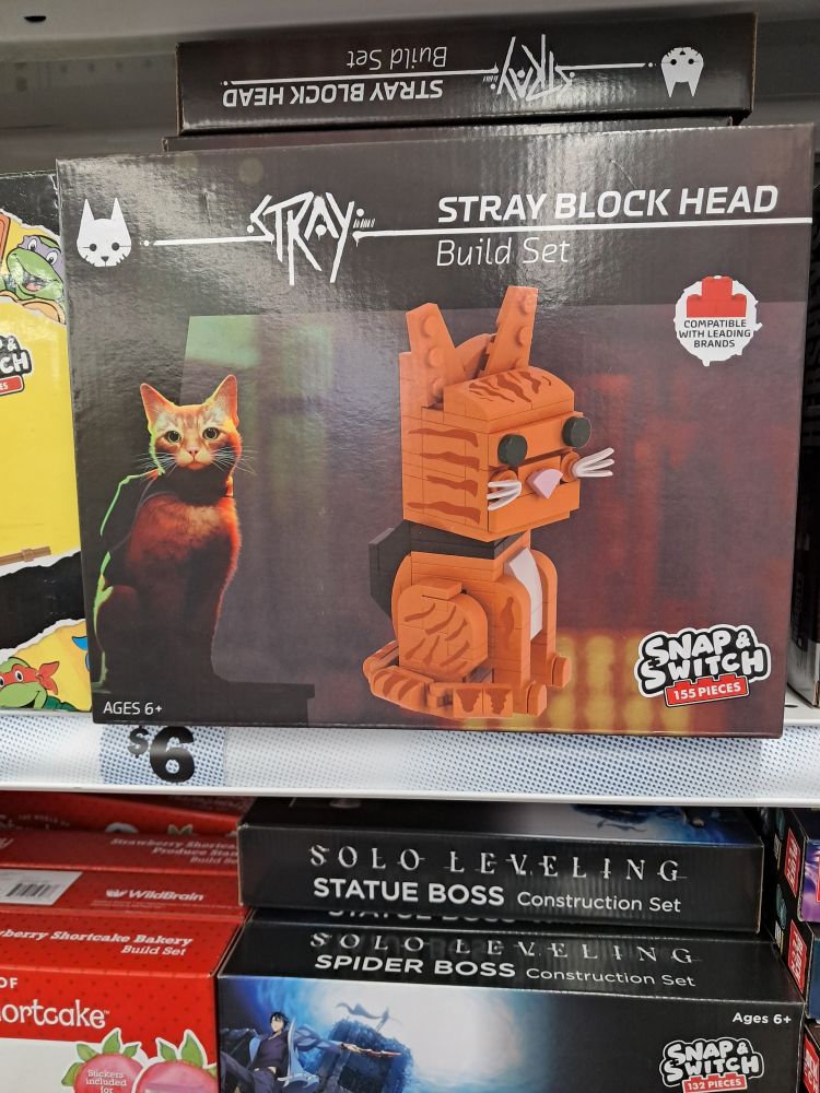 A character build set of the cat from stray 