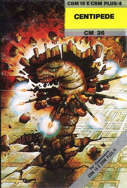 this centipede has busted up through stone or concrete flooring and has many arms holding and firing machine guns.