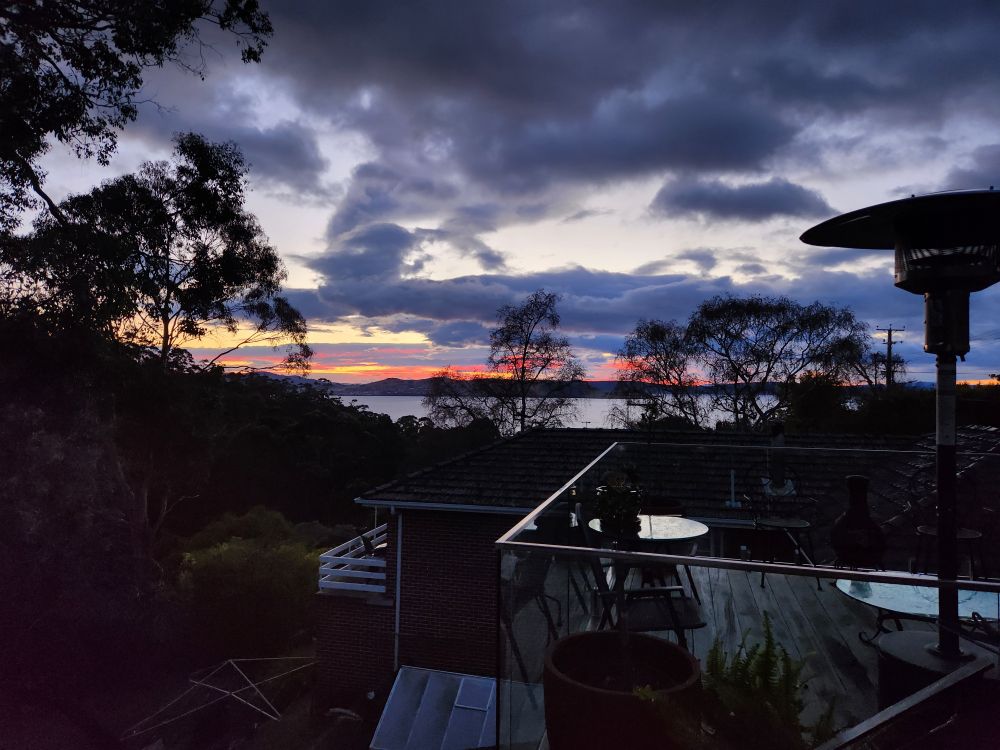 About 10 minutes before dawn looking east across the Derwent.