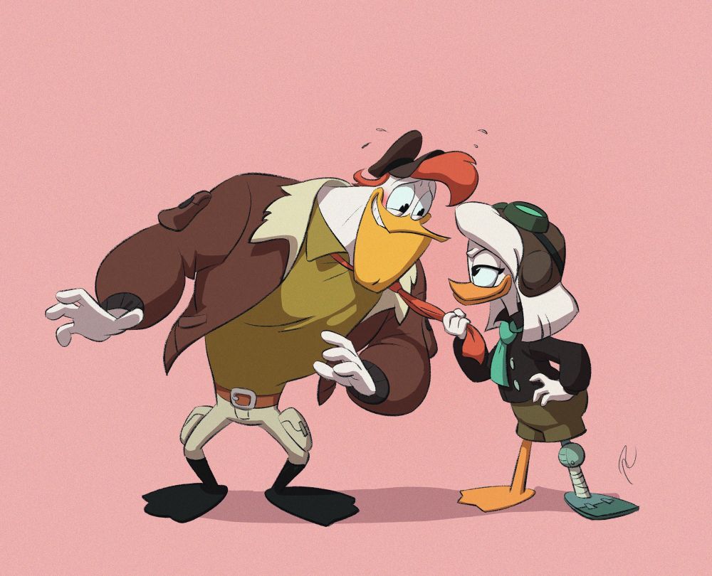 Della Duck x Launchpad McQuack from DuckTales 2017 - Delpad ship Art 