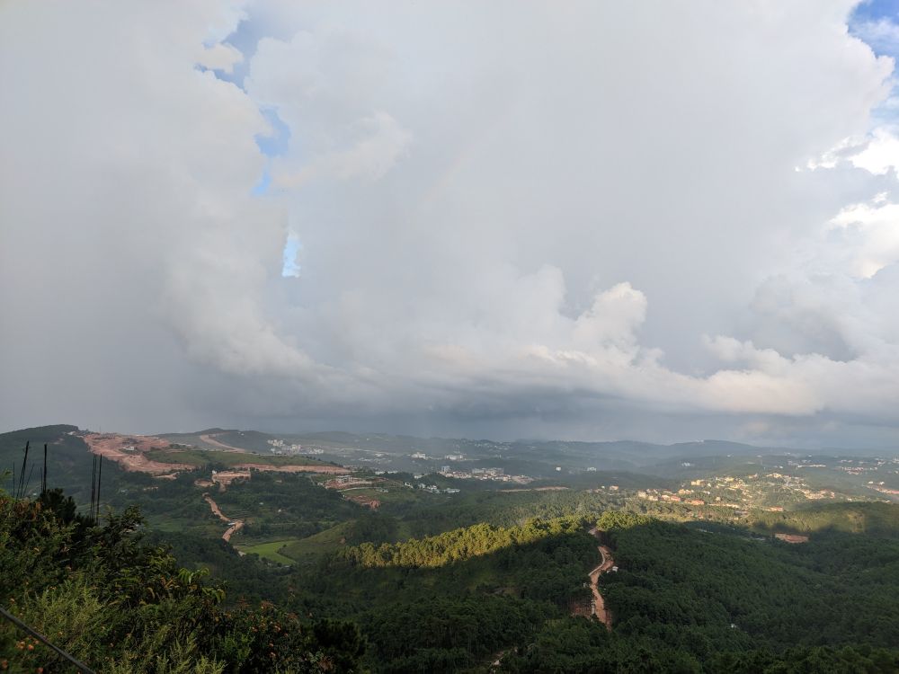 Shillong vast hills with clouds 
