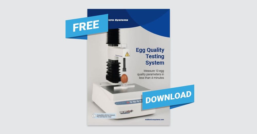 Stable Micro Systems' Egg Quality Testing System brochure