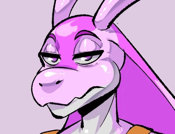 Headshot of Dante from his reference sheet, made by @xxFujiwara