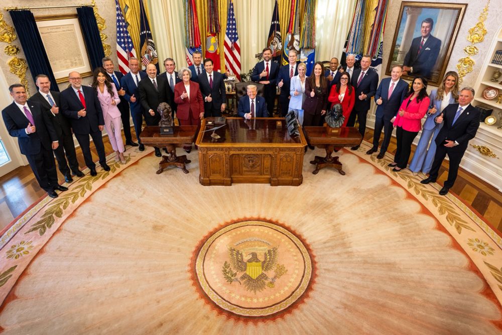 Trump and his cabinet 