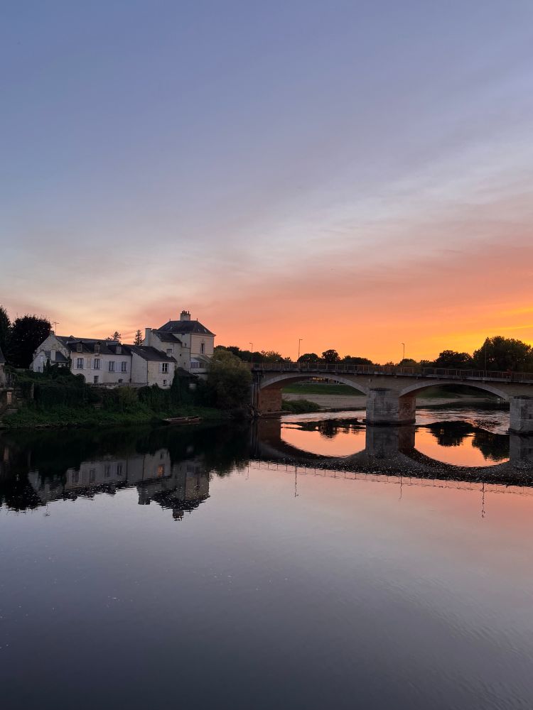 Chinon at sunset 