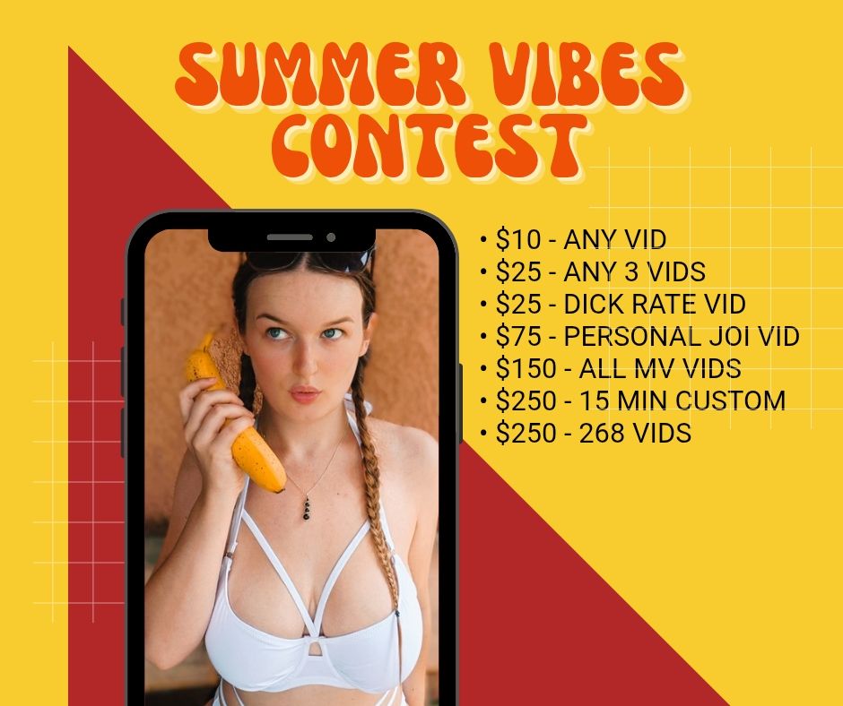 Promo graphic for Darcy James's entry in the ManyVids Summer Vibes Contest.