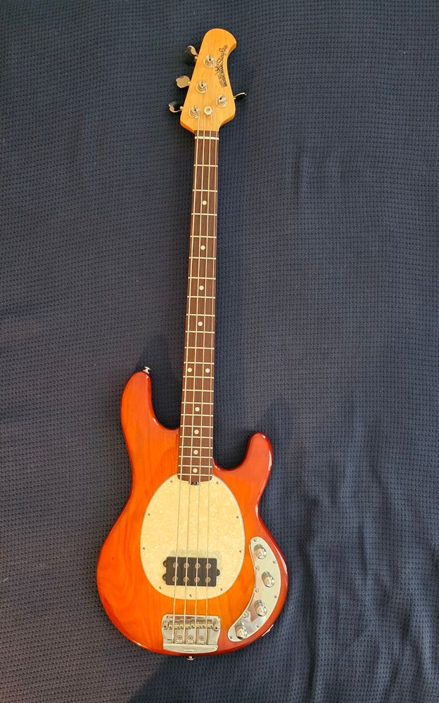 2004 Ernie Ball Music Man Stingray bass guitar in Honey Burst

