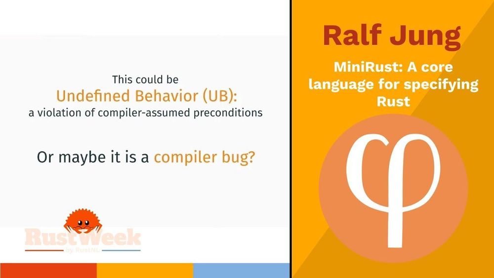 MiniRust: A core language for specifying Rust - Ralf Jung