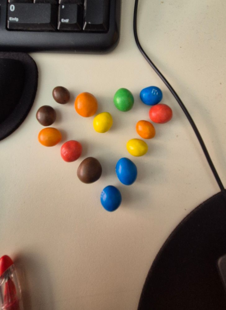Herz aus M&Ms
