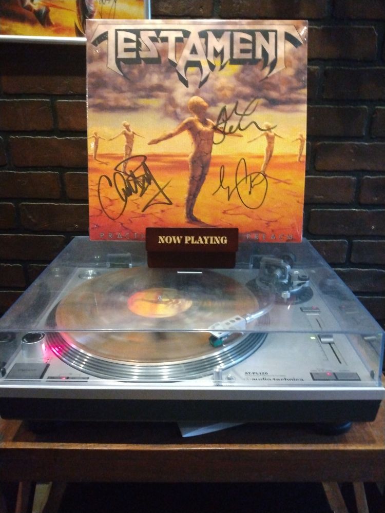 Testament - Practice What You Preach spinning on my turntable.