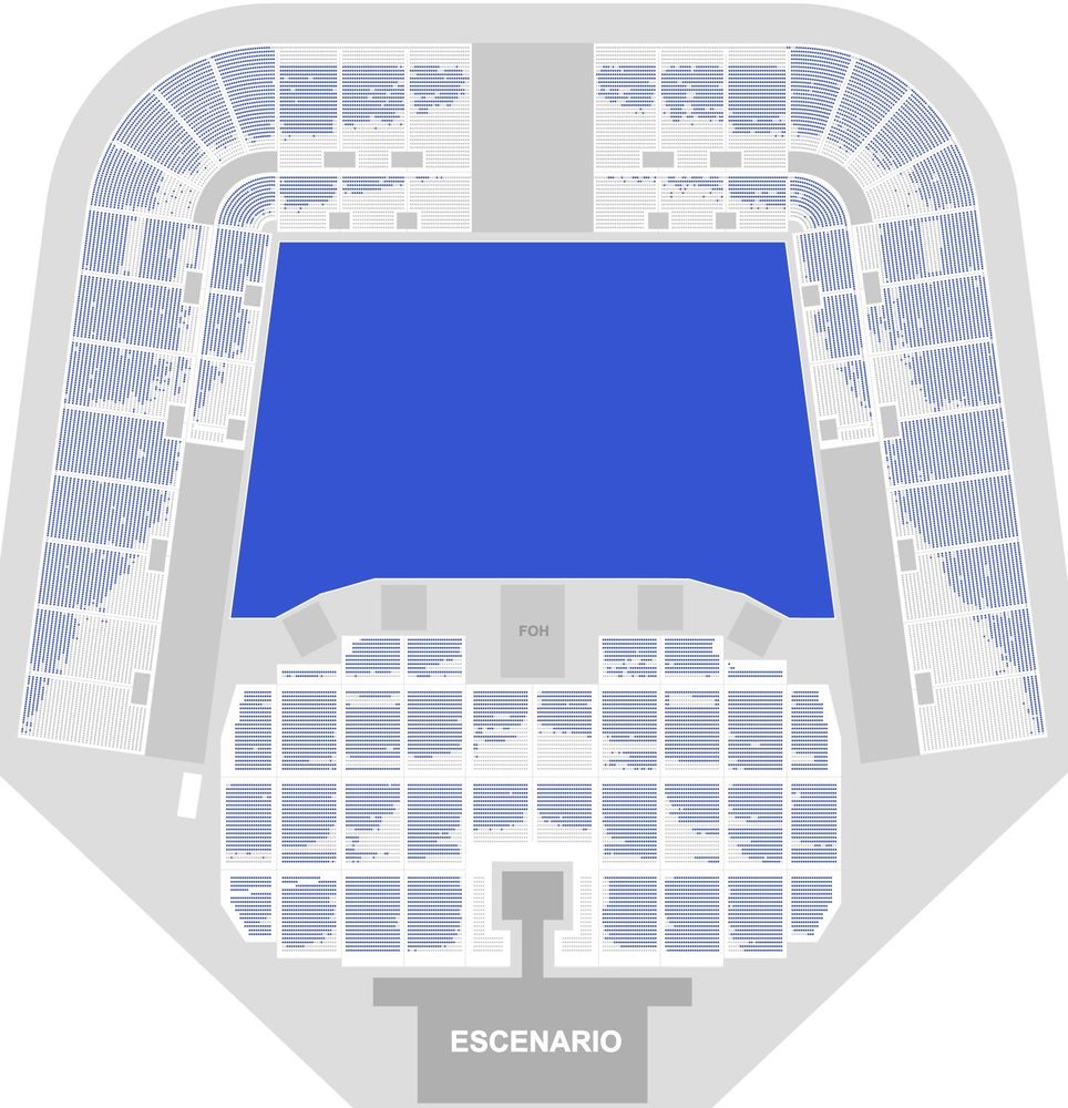 Seating chart for SMTOWN Mexico showing that there are still well over half of the seats unsold. 