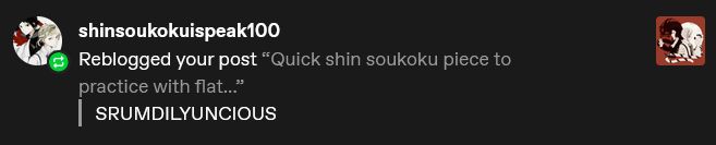 Screenshot of a tumblr tag that reads "SRUMDILYUNCIOUS" in all caps.