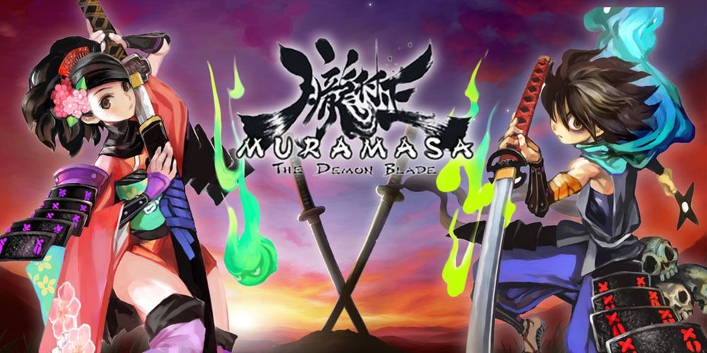 Muramasa The Demon Blade image with the two protagonists, Momohime and Kisuke