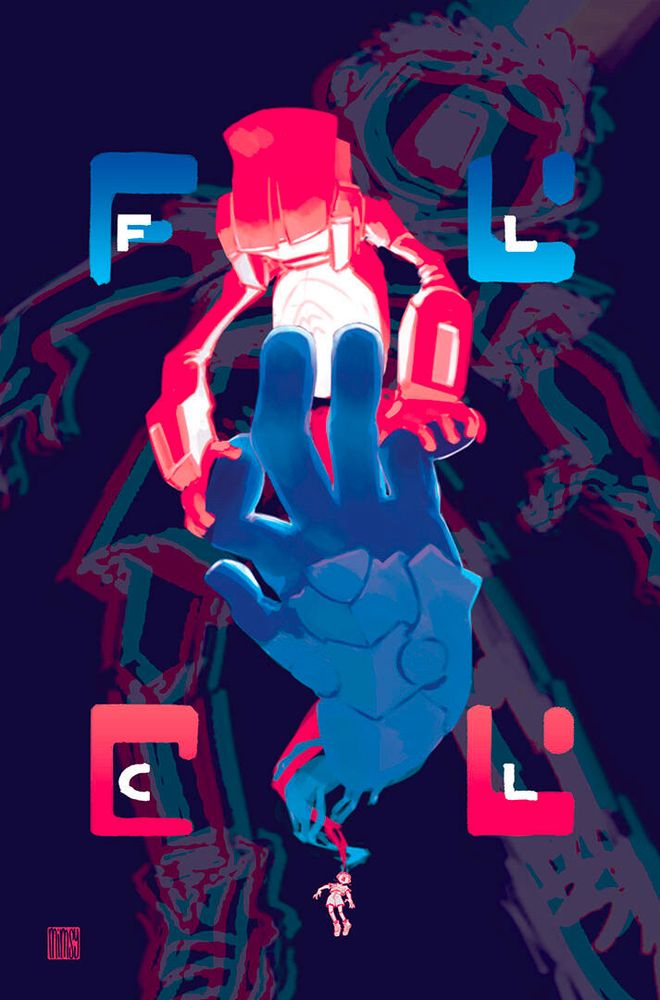 FLCL Canti bursting from Takkun’s head