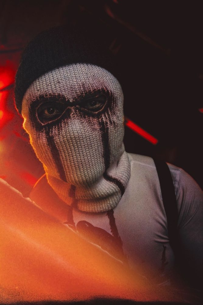 A cosplayer cosplaying Muse from Daredevil: Born Again