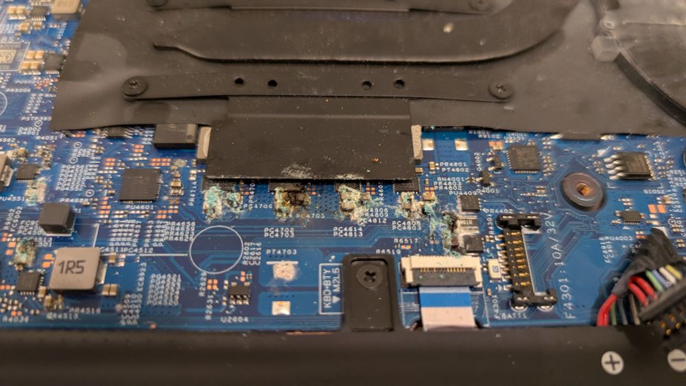Nasty motherboard corrosion on a Lenovo