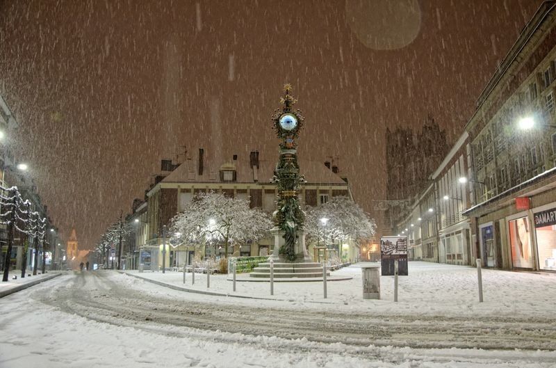 Place Marie sans Chemise enneigée le 30/01/2019