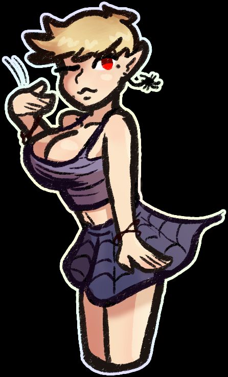 my vampire oc April waving you down

boob game on point today