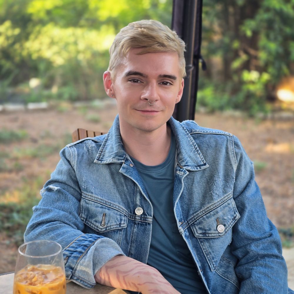 IRL photo of me with a new ash blonde hair color