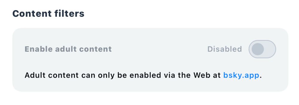 bsky settings for enabling adult content