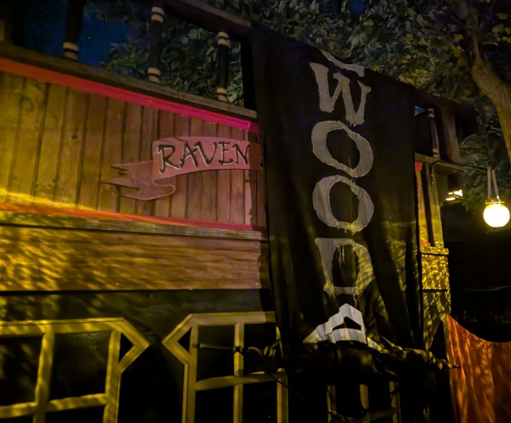 Raven Spittle pirate ship with a Wood banner.