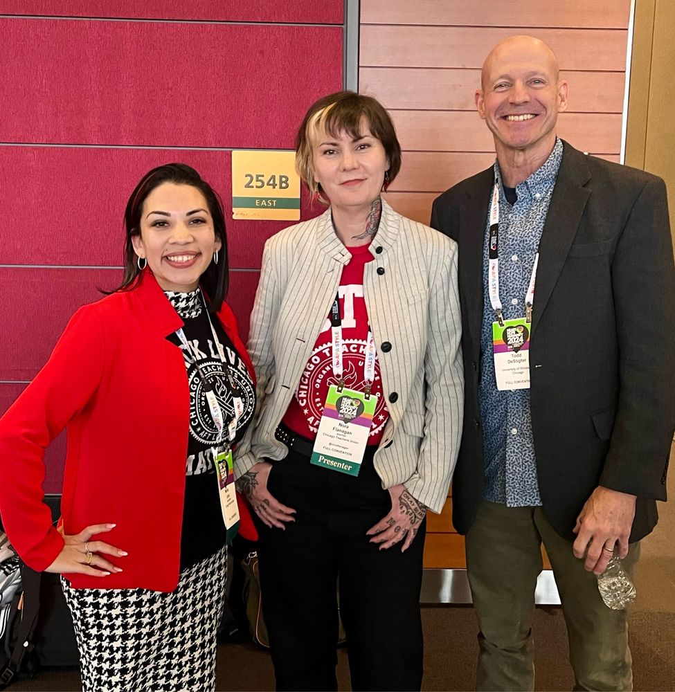 Melina, Nora, and Todd standing together after presenting today