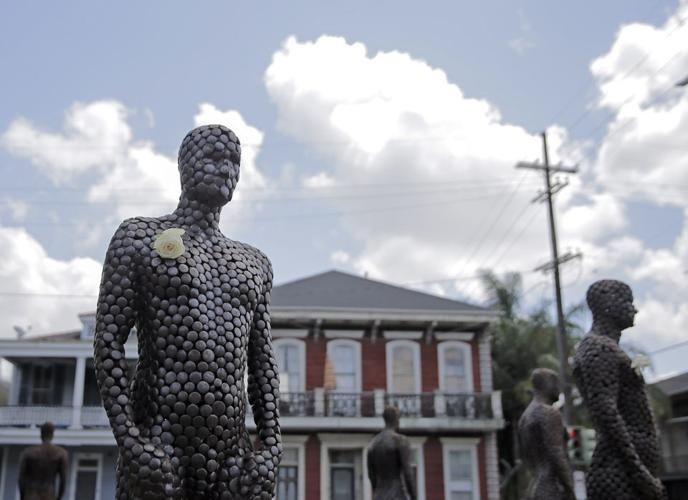 The Deepwater Horizon Men statues that ain't on Elysian Fields no more